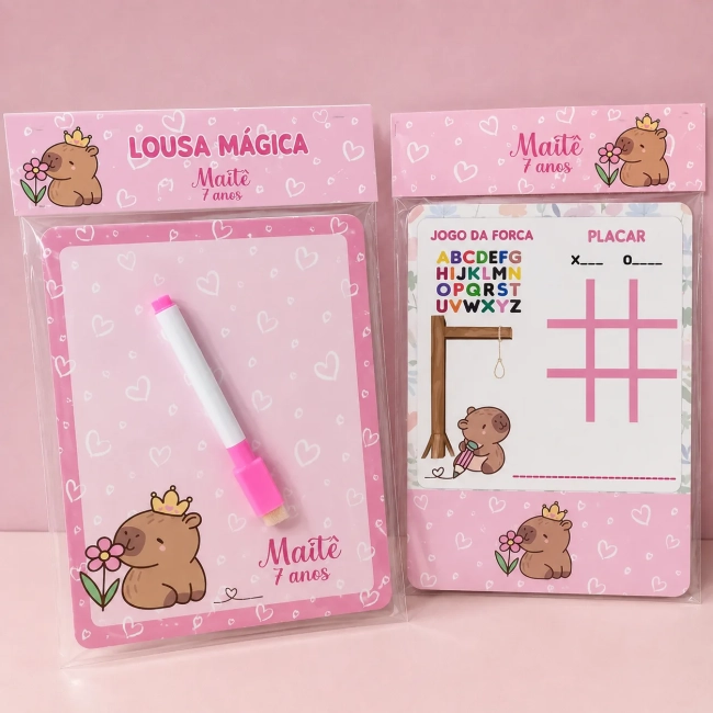 Lousa Magica Personalizada lembrancinhas da Capivara