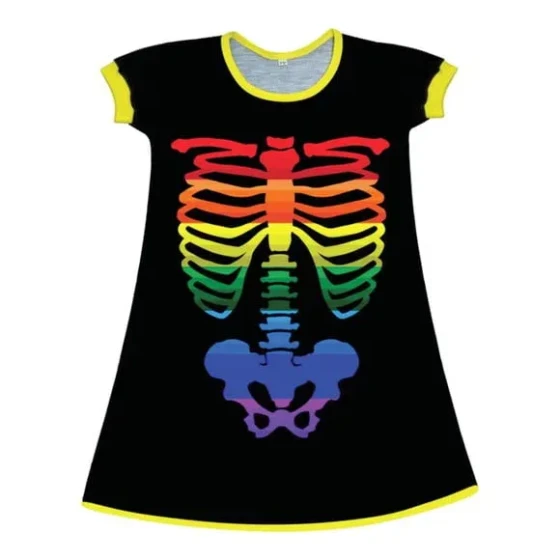 Vestido Infantil Esqueleto
