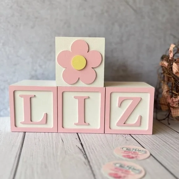Cubos 8x8cm Decoração Bebê Jardim