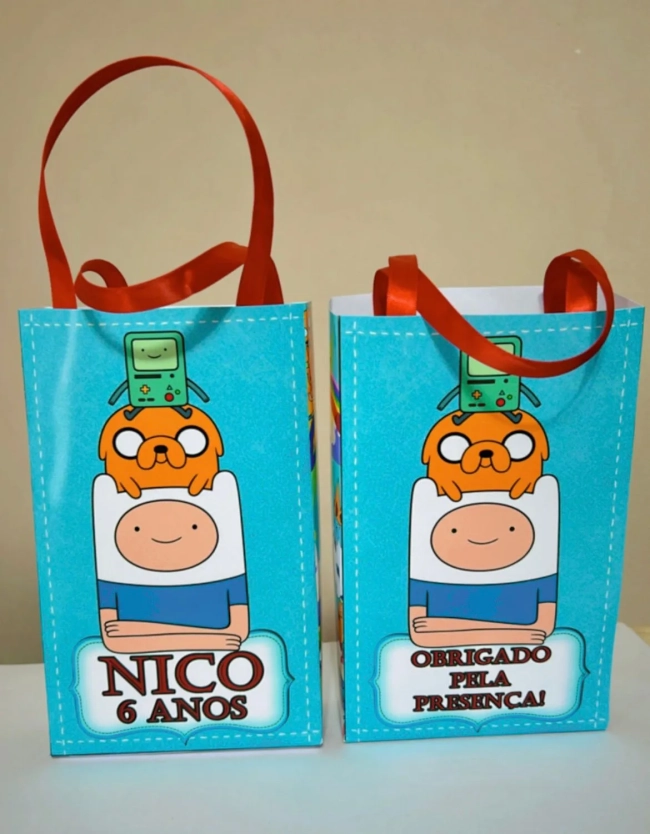 Sacolinhas Personalizada Hora de Aventura Lembrancinhas Para Aniversário