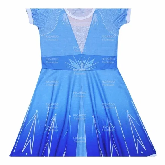 Vestido Infantil Princesa Gelo