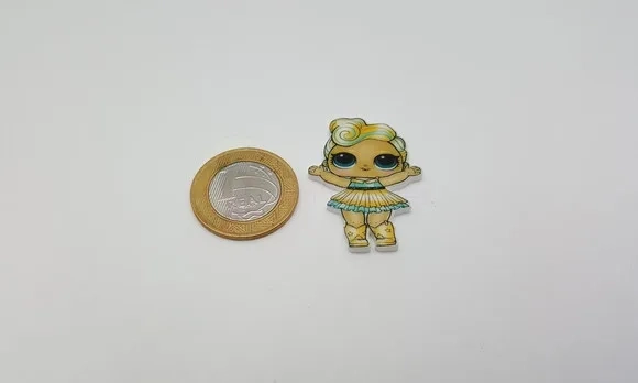 Pingente LOL Luxe em Acrílico UV de 4cmPct 5 unidades