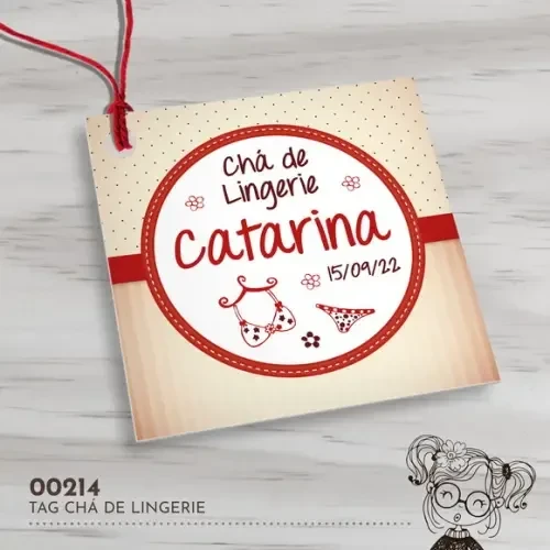 Tag Quadrada Chá de Lingerie - 00214