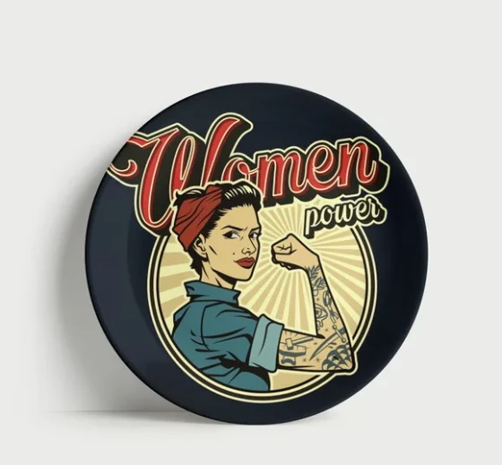 Prato Decorativo Women Power Retrô - Porcelana 21cm