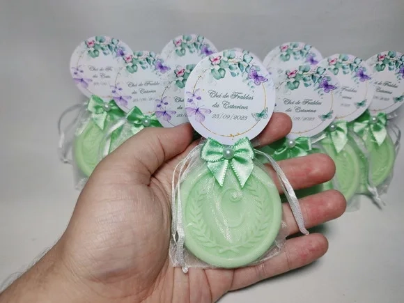 Sabonete Letra Inicial do Nome: Lembrancinha Chá de Fraldas