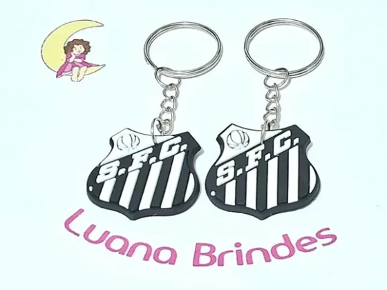 Chaveiro Times Emborrachados 3cm Pacote com 6 Unidades