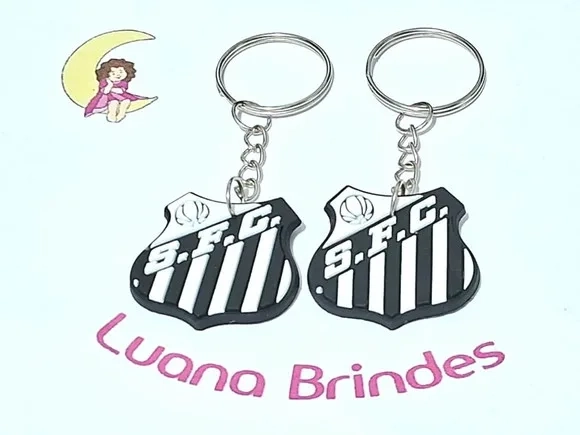 Chaveiro Times Emborrachados 3cm Pacote com 6 Unidades