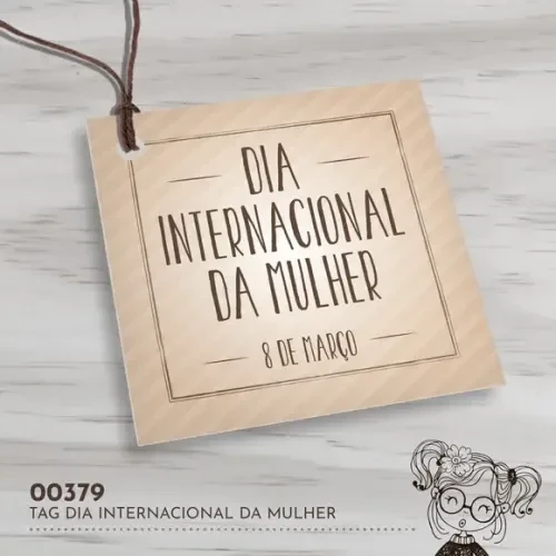 Tag Quadrada Dia Internacional da Mulher - 00379