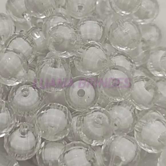 Bola Branca com Miolo Branco 12mm Pct 50 Unidades