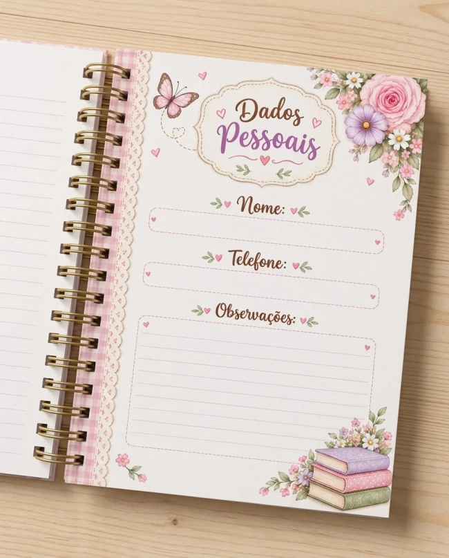 Kit Dia dos Professores: Caderno A5 + Chaveiro Botton