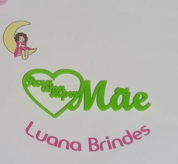 Plaquinhas para Uma Super Mãe Acrílico - 3 Peças