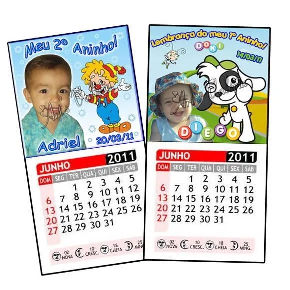 Mini Calendário Destacável 5cm x 10cm
