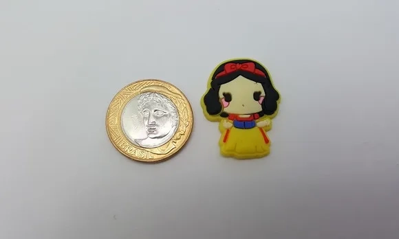 Aplique Branca de Neve Emborrachado de 3,3cm Pct 6 Unidades