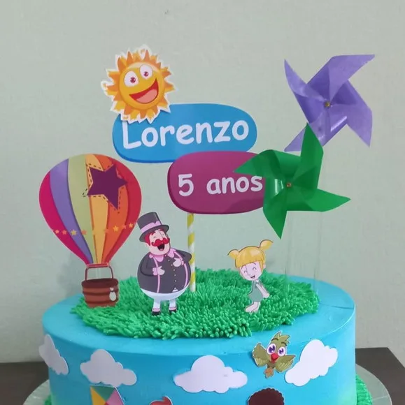 Topo de Bolo Mundo Bita