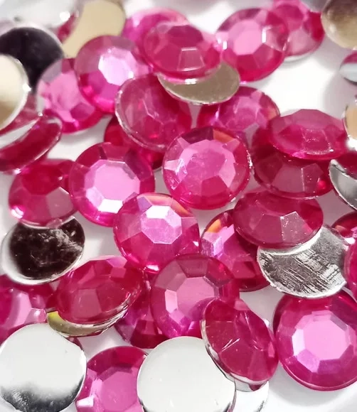 Chaton Redondo Pink 10mm - 200 Unidades