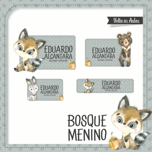 60 Etiquetas Bosque