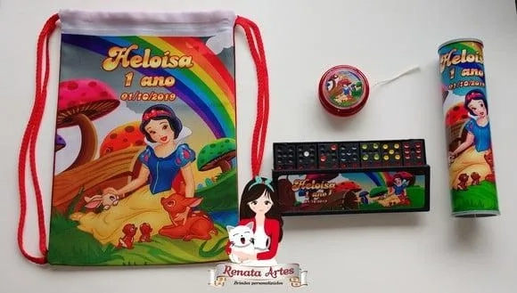 Kit Jogos na Mochila Branca de Neve e os 7 Anões