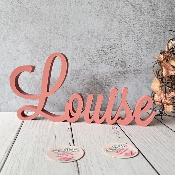 Linha Cursiva -letras Decorativas em mdf Quarto de Bebê