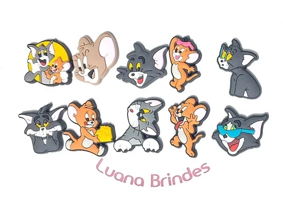 Aplique Tom e Jerry Emborrachado Pacote com 10 Unidades