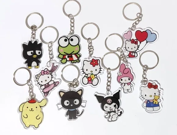 Chaveiro Turma Hello Kitty Acrilico Pct com 40 Unidades