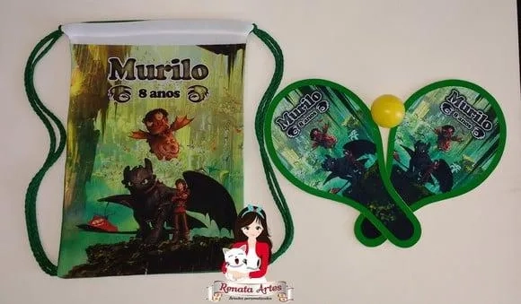 Mochila Ping Pong Tema Como Treinar Seu Dragão