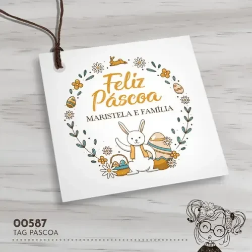 Tag Quadrada Páscoa - 00587