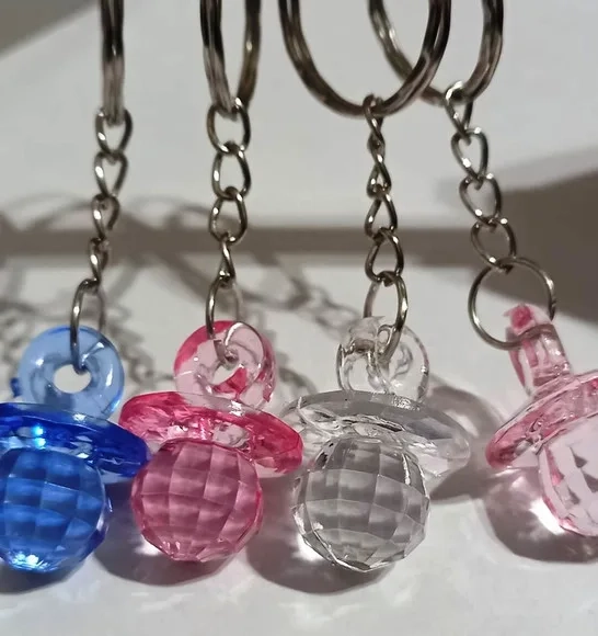 Chaveiro Chupetinha Facetada 3cm - 6 Unidades