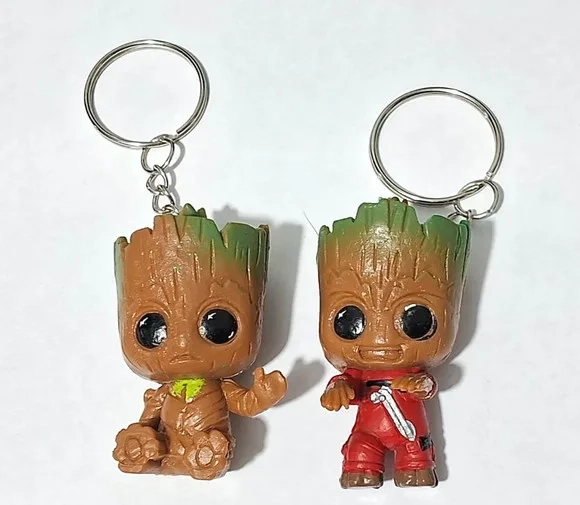Chaveiros Groot Guardiões das Galáxias 50mm - Pcts C/2 Peças