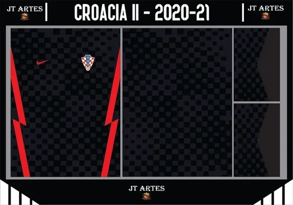 Vetor da Camisa da Croacia-2020-21
