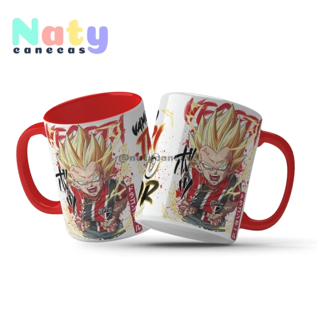 Caneca Personalizada Vegeta Torcedor Alça Color