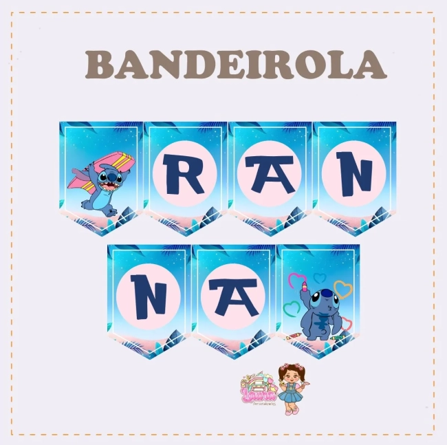 Kit Festa Só Um Bolinho STITCH - Decoração de Festa