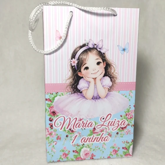 Sacolinha Personalizada 9,5x15,8x4,4 - Bem Pequena - Já Montada | Lembrancinha Festa Infantil | Todos os Temas