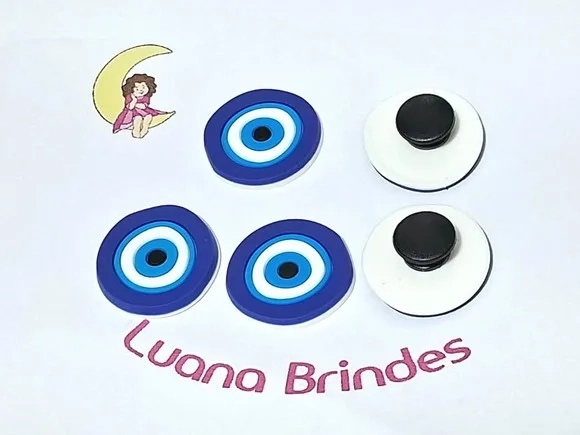 Pins de Crocs Olho Grego Emborrachado Pacote com 6 Unidades