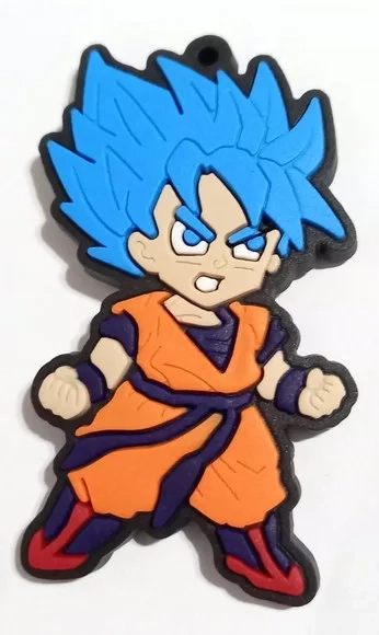 Pingente Dragon Ball Goku Emborrachado Pacote com 4 Unidades