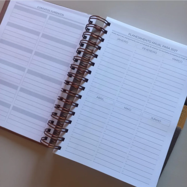 Agenda Jurídica Personalizada 2027 para Advogados Deusa da Justiça Planner Jurídico