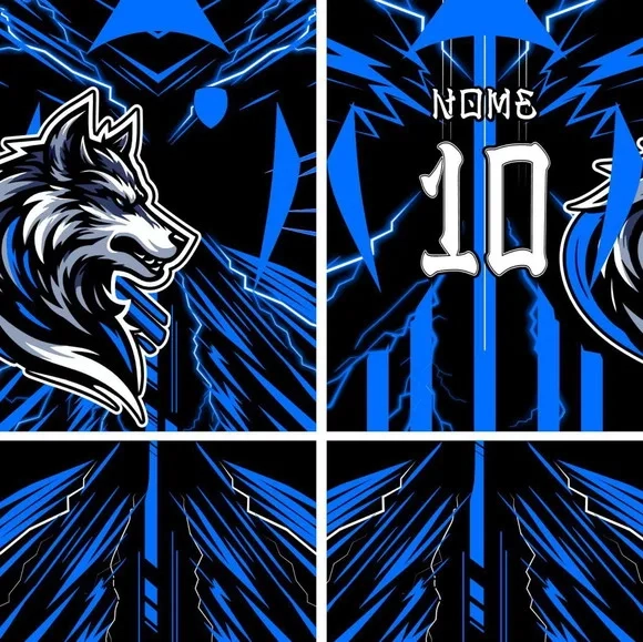 Arte Vetor Camisa Interclasse Lobo Mod-698