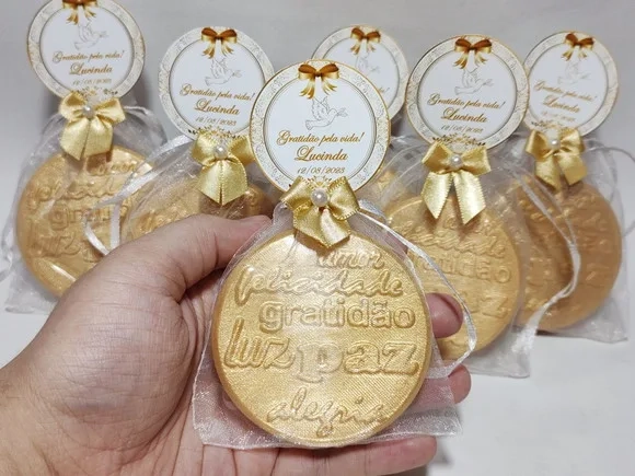 Lembrancinha de Aniversário: Sabonete Desejos de Gratidão G