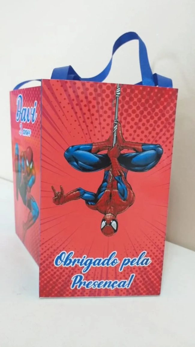 Sacolinhas Personalizadas Homem Aranha para Lembrancinhas