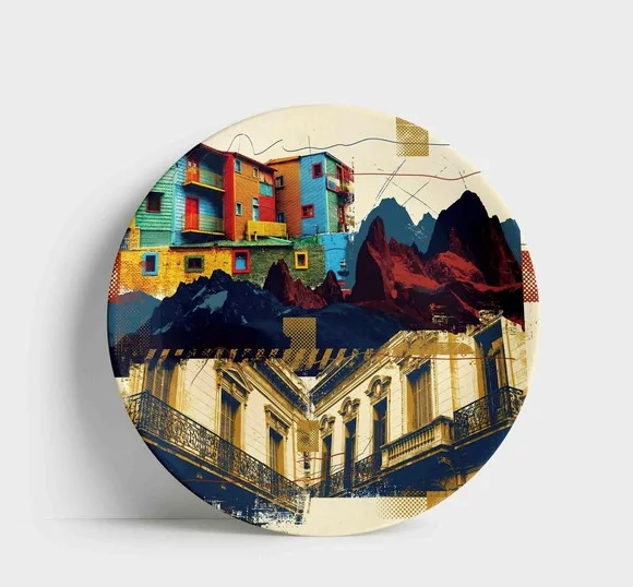 Prato Porcelana Argentina 21cm - Caminito e Cordilheira