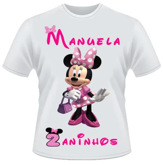 Camiseta Minnie rosa