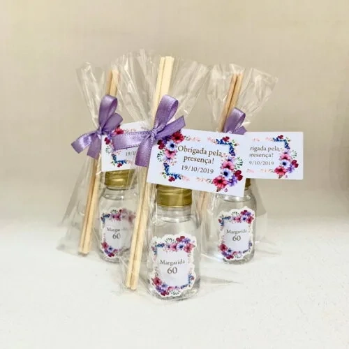 Lembrança Aniversário Aromatizador Floral Lilás e Rosa
