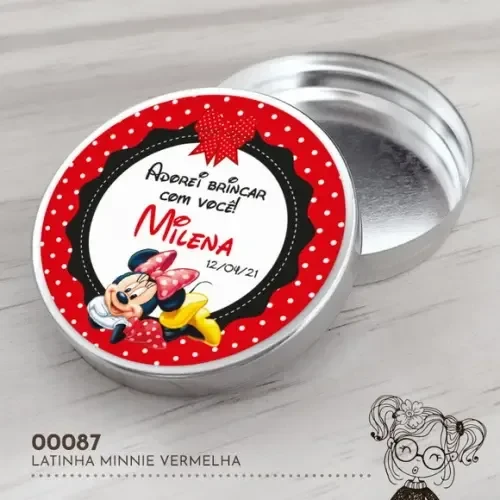 Latinha Adesivada Minnie - 00087