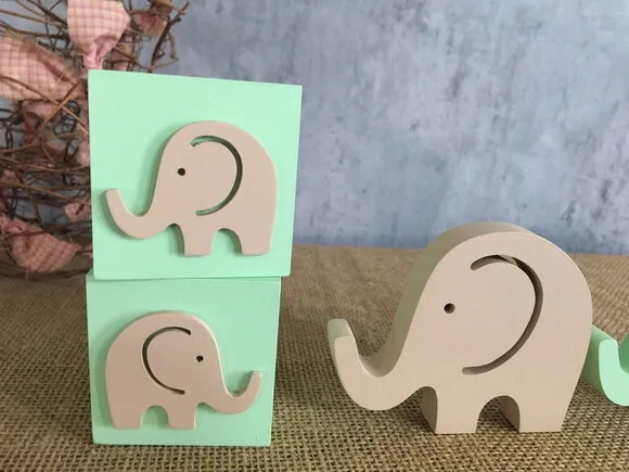Cubos 6x6cm + Dupla de Elefantinhos