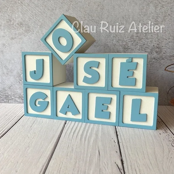 Cubos 6x6cm Ggg Ts - Decoração Bebê