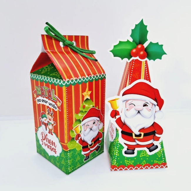 PEGUE E MONTE - Kit Festa Personalizado NATAL  - Decoração de Festa - Caixinhas Personalizadas