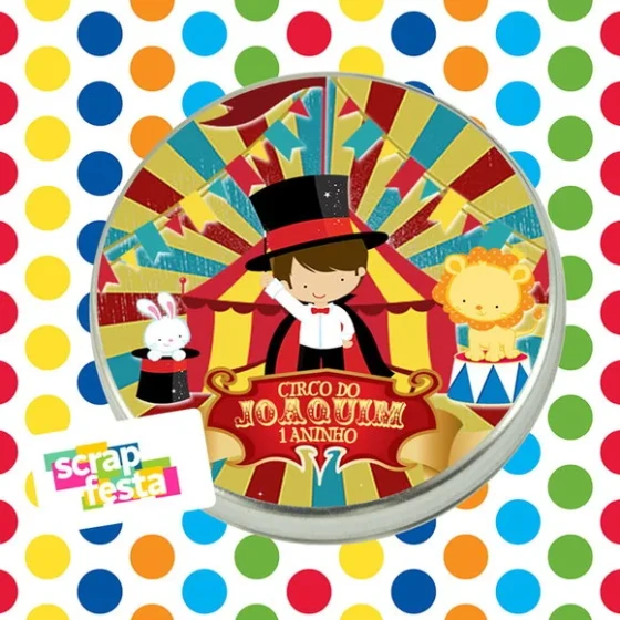 Latinhas Personalizadas Festa Circo Vintage