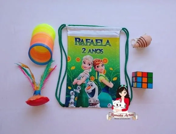 Mochila Brinquedos Retrô Tema Frozen Fever