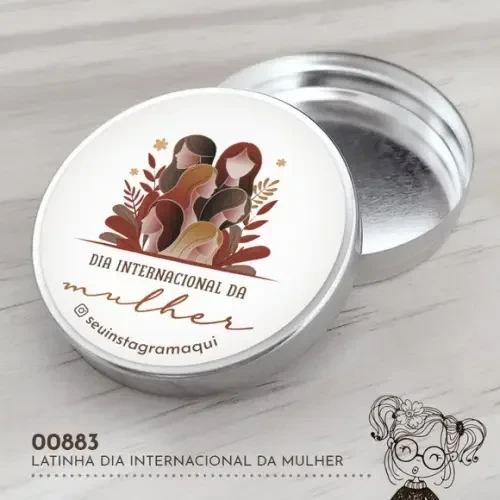 Latinha Adesivada Dia Internacional da Mulher - 00883