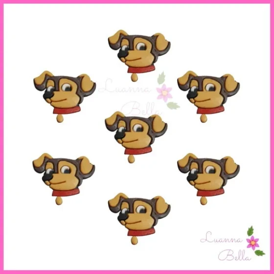 Aplique Mini Cachorrinho - Pct c/8 unds