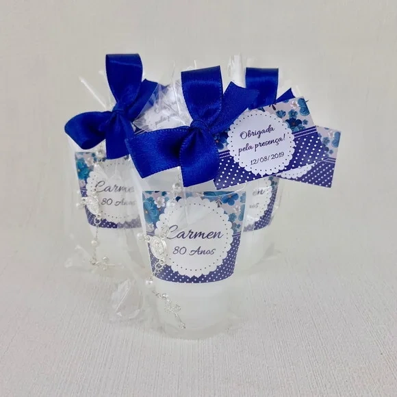 Lembrancinha Hidratante 80 Anos com Mini Terço